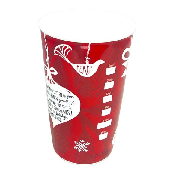 Starbucks Holiday 2009 Wish, Hope, Love, Peace, Light New Bone China Coffee Mug - Picture 5 of 9